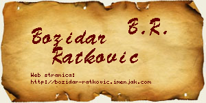 Božidar Ratković vizit kartica